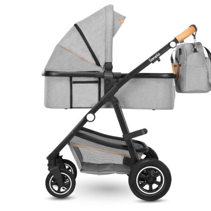 Lionelo - Kombinerad 2-i-1-barnvagn AMBER Grey Stone