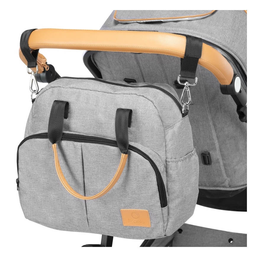 Lionelo - Kombinerad 2-i-1-barnvagn AMBER Grey Stone