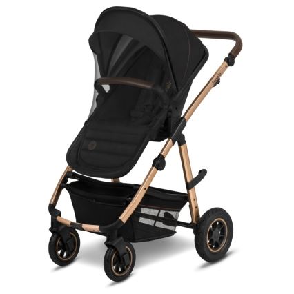 Lionelo - Kombinerad 2-i-1-barnvagn AMBER Svart Onyx