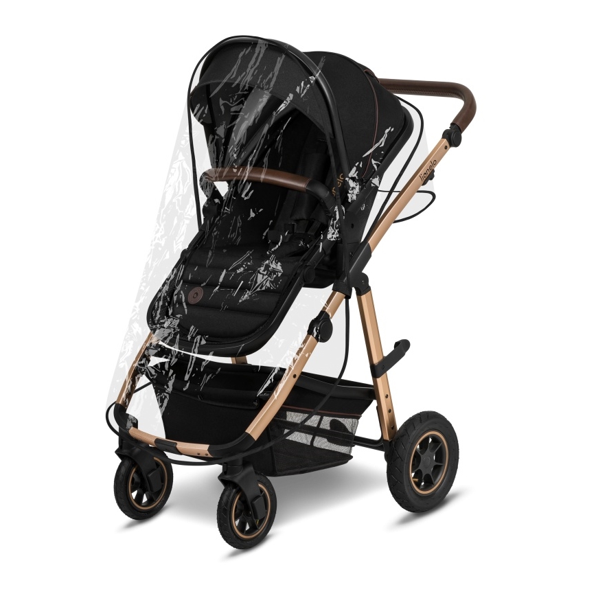 Lionelo - Kombinerad 2-i-1-barnvagn AMBER Svart Onyx