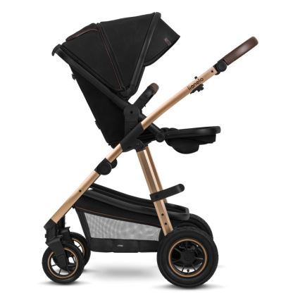 Lionelo - Kombinerad 2-i-1-barnvagn AMBER Svart Onyx