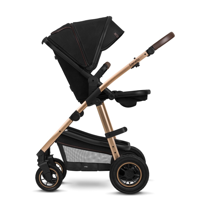 Lionelo - Kombinerad 2-i-1-barnvagn AMBER Svart Onyx