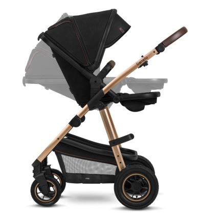 Lionelo - Kombinerad 2-i-1-barnvagn AMBER Svart Onyx