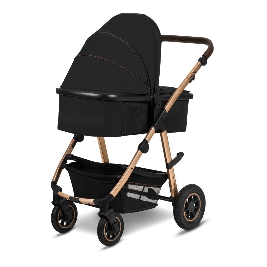 Lionelo - Kombinerad 2-i-1-barnvagn AMBER Svart Onyx