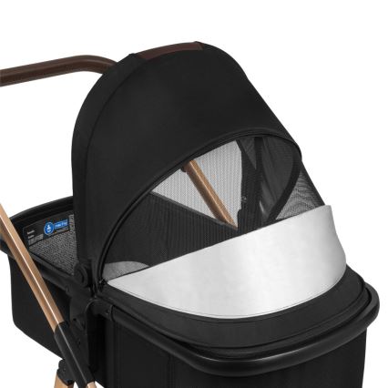 Lionelo - Kombinerad 2-i-1-barnvagn AMBER Svart Onyx