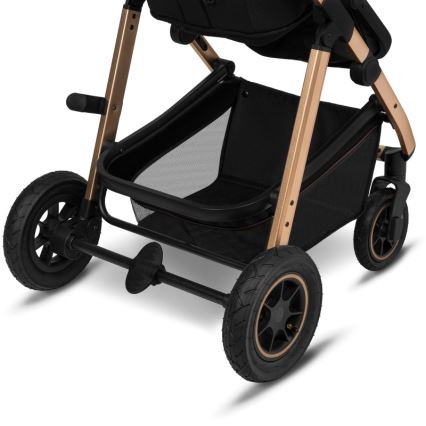 Lionelo - Kombinerad 2-i-1-barnvagn AMBER Svart Onyx
