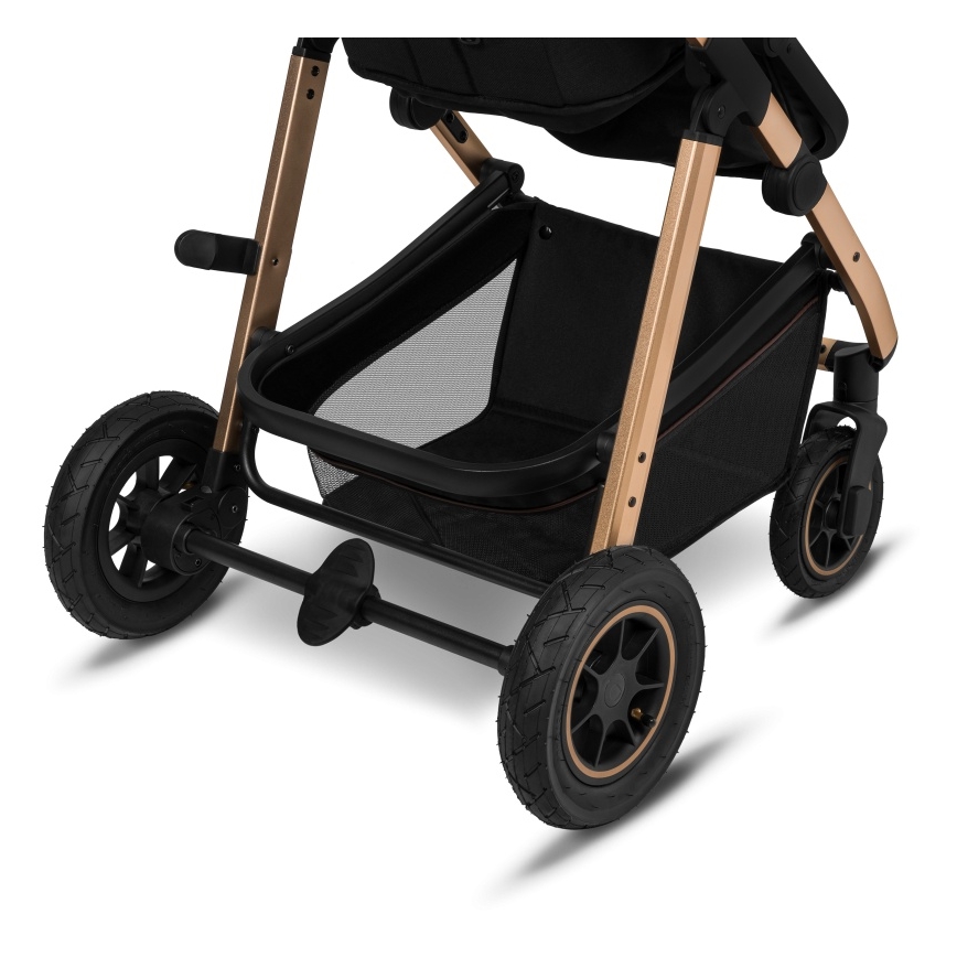 Lionelo - Kombinerad 2-i-1-barnvagn AMBER Svart Onyx