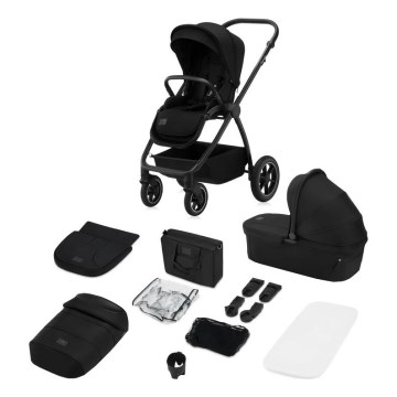 Lionelo - Kombinerad 2-i-1 barnvagn MERIL Black Onyx