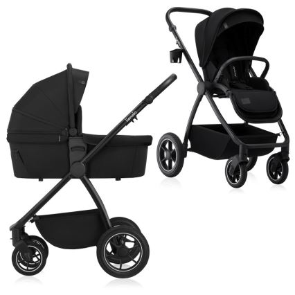 Lionelo - Kombinerad 2-i-1 barnvagn MERIL Black Onyx