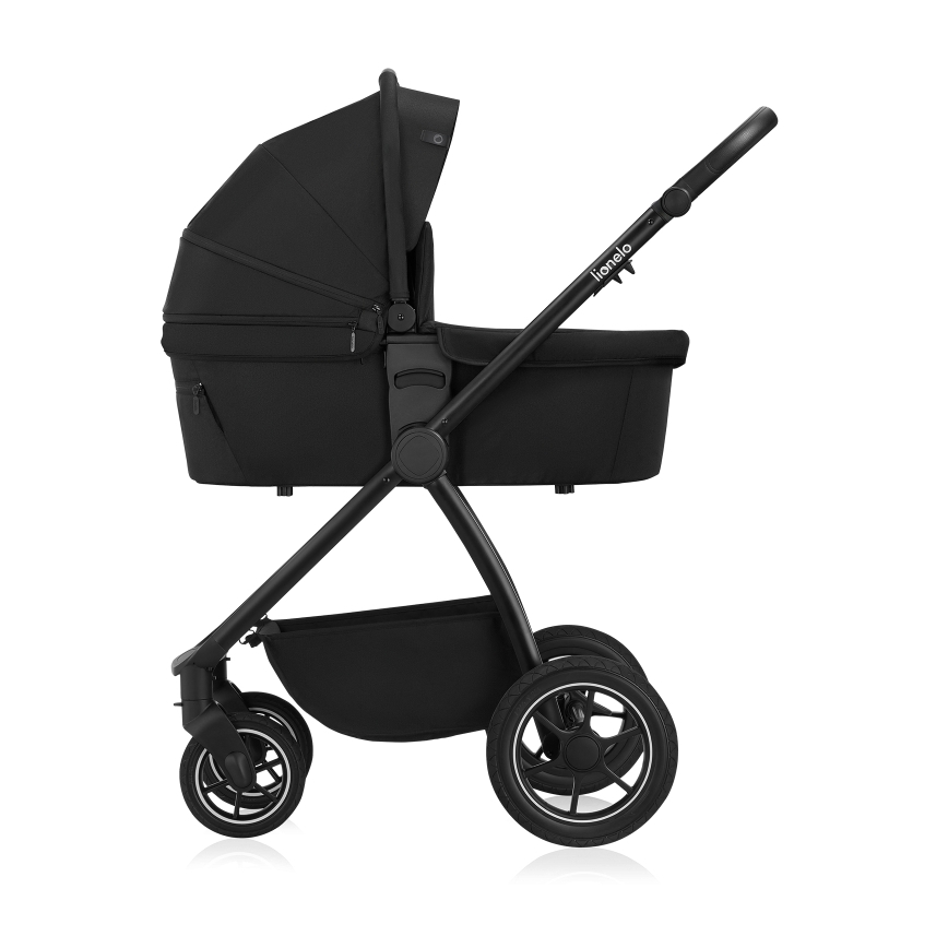 Lionelo - Kombinerad 2-i-1 barnvagn MERIL Black Onyx