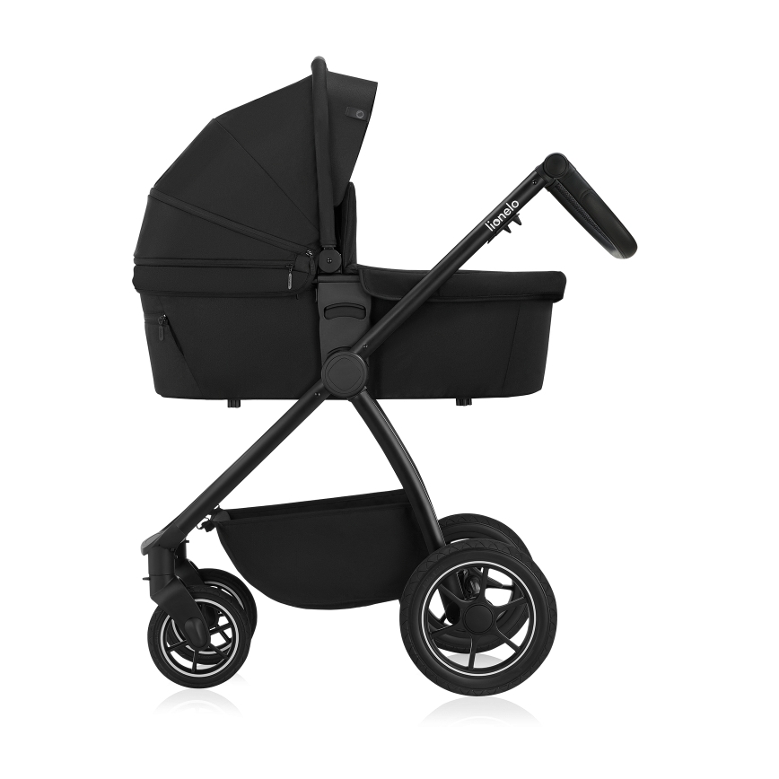 Lionelo - Kombinerad 2-i-1 barnvagn MERIL Black Onyx