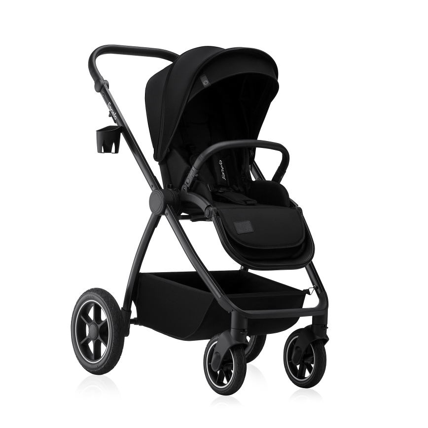 Lionelo - Kombinerad 2-i-1 barnvagn MERIL Black Onyx