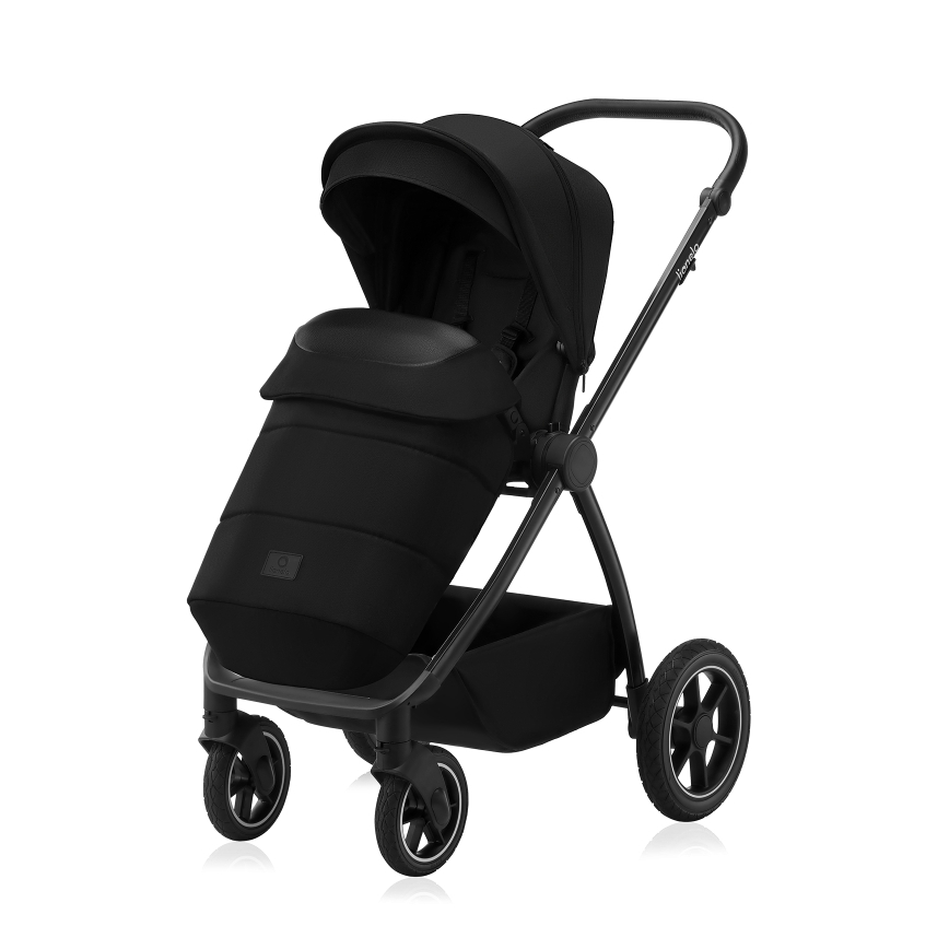 Lionelo - Kombinerad 2-i-1 barnvagn MERIL Black Onyx