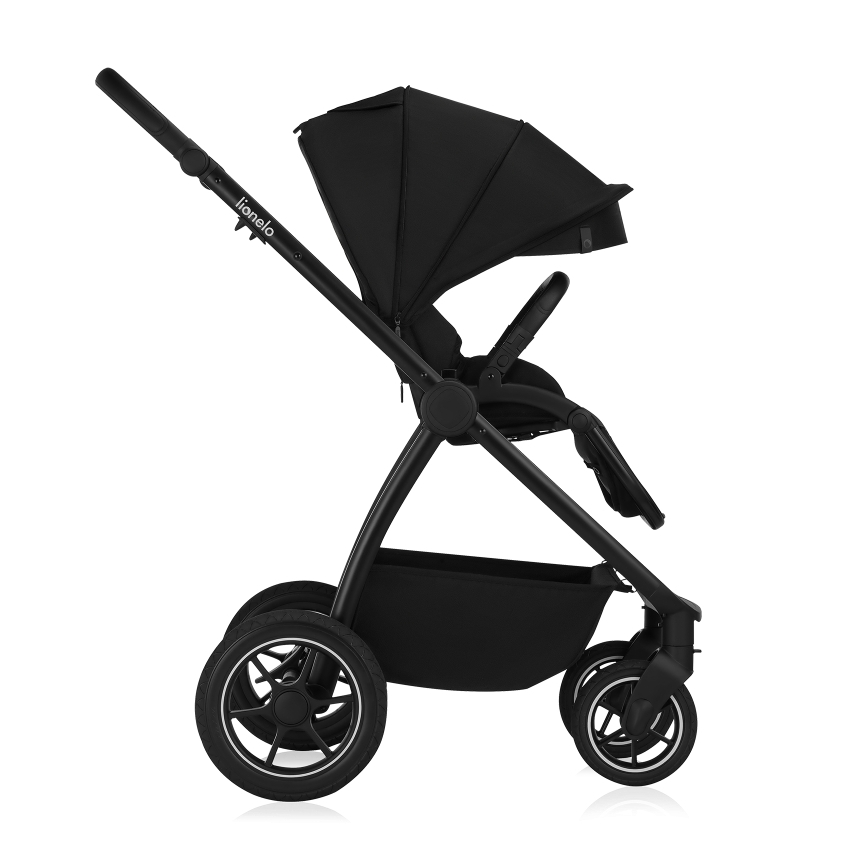 Lionelo - Kombinerad 2-i-1 barnvagn MERIL Black Onyx