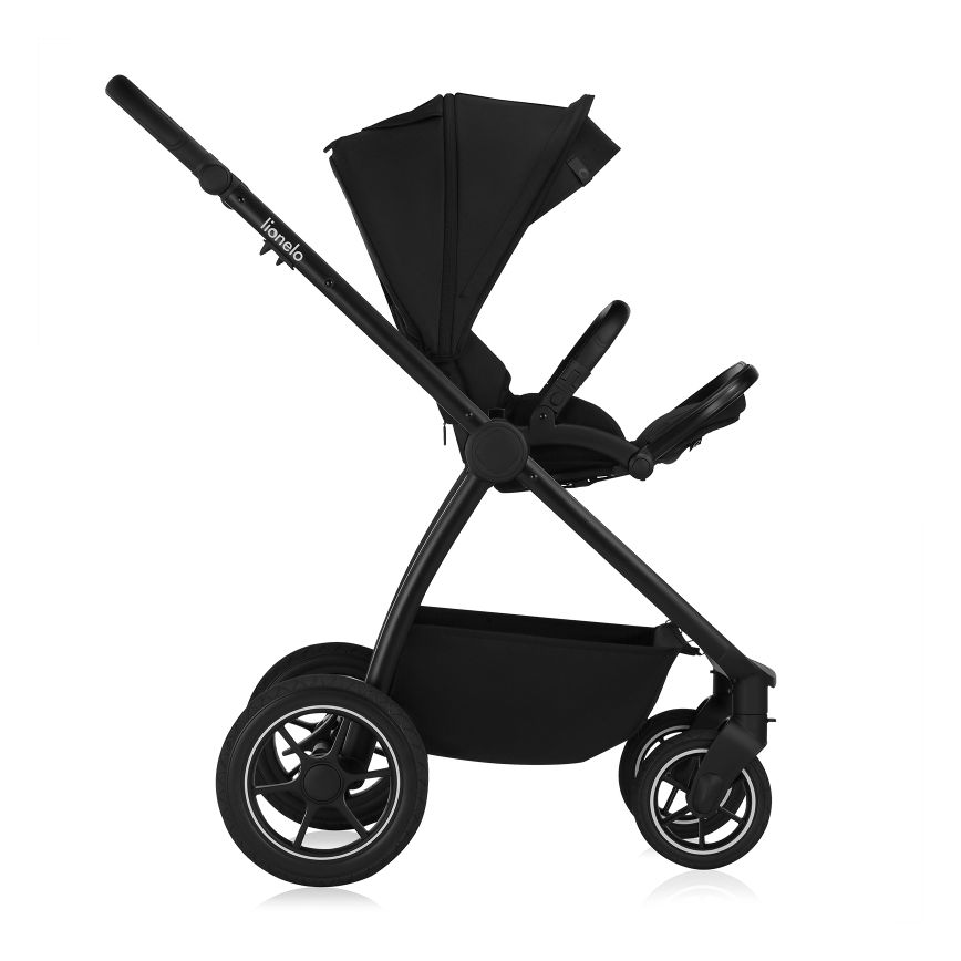 Lionelo - Kombinerad 2-i-1 barnvagn MERIL Black Onyx