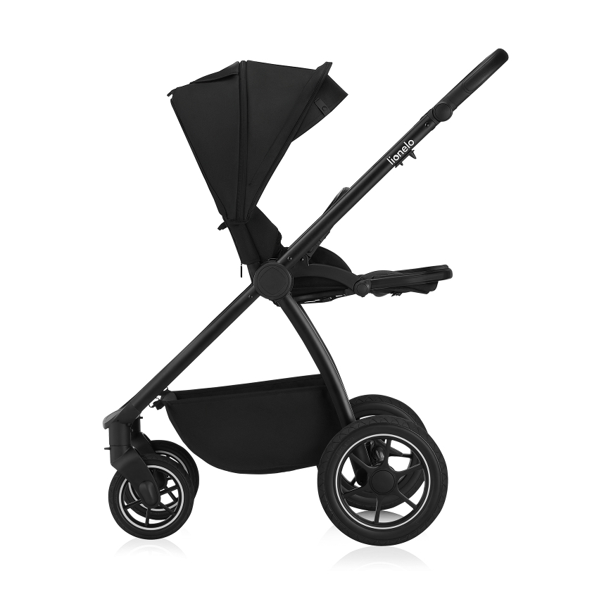 Lionelo - Kombinerad 2-i-1 barnvagn MERIL Black Onyx