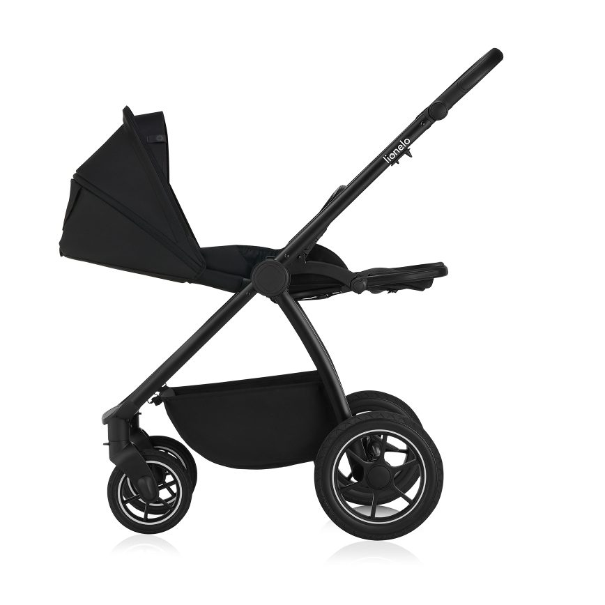 Lionelo - Kombinerad 2-i-1 barnvagn MERIL Black Onyx