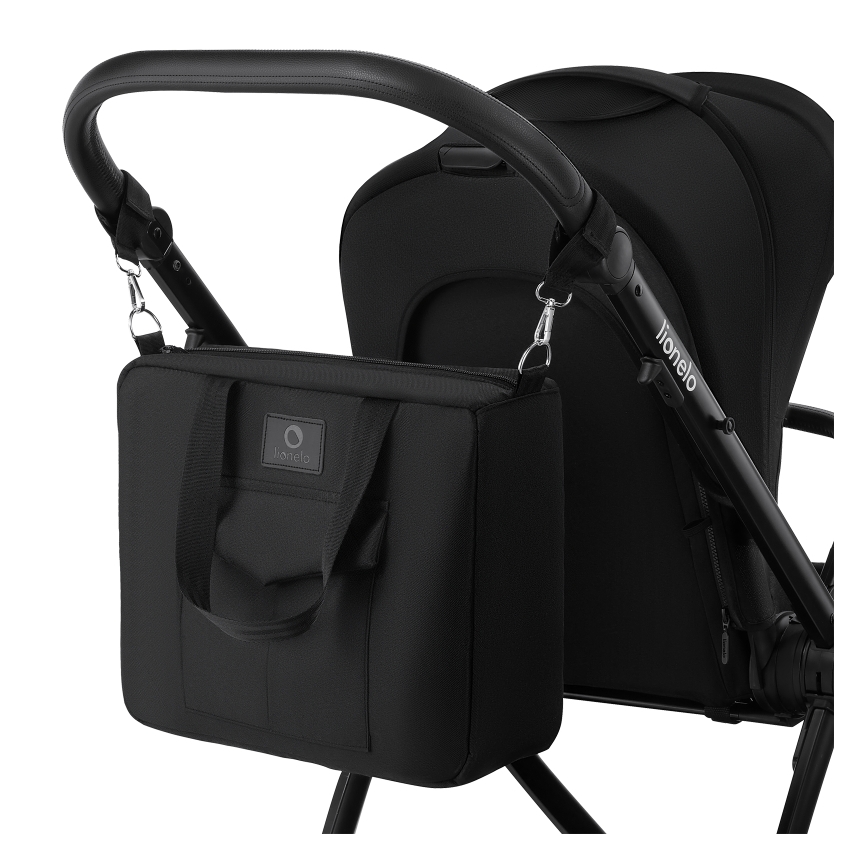 Lionelo - Kombinerad 2-i-1 barnvagn MERIL Black Onyx