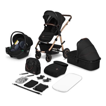 Lionelo - Kombinerad 3-i-1 barnvagn AMBER Black Onyx