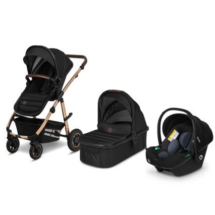 Lionelo - Kombinerad 3-i-1 barnvagn AMBER Black Onyx