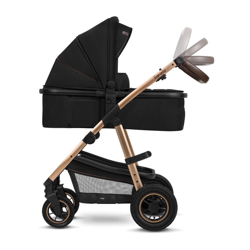 Lionelo - Kombinerad 3-i-1 barnvagn AMBER Black Onyx