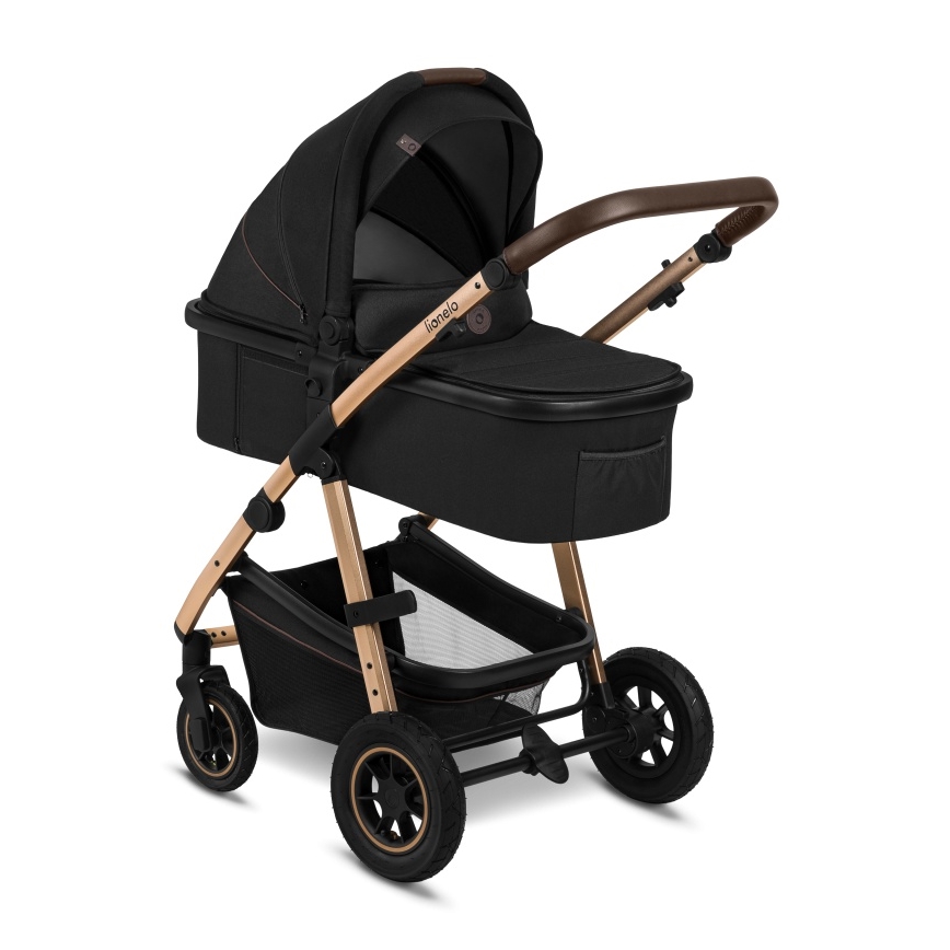 Lionelo - Kombinerad 3-i-1 barnvagn AMBER Black Onyx