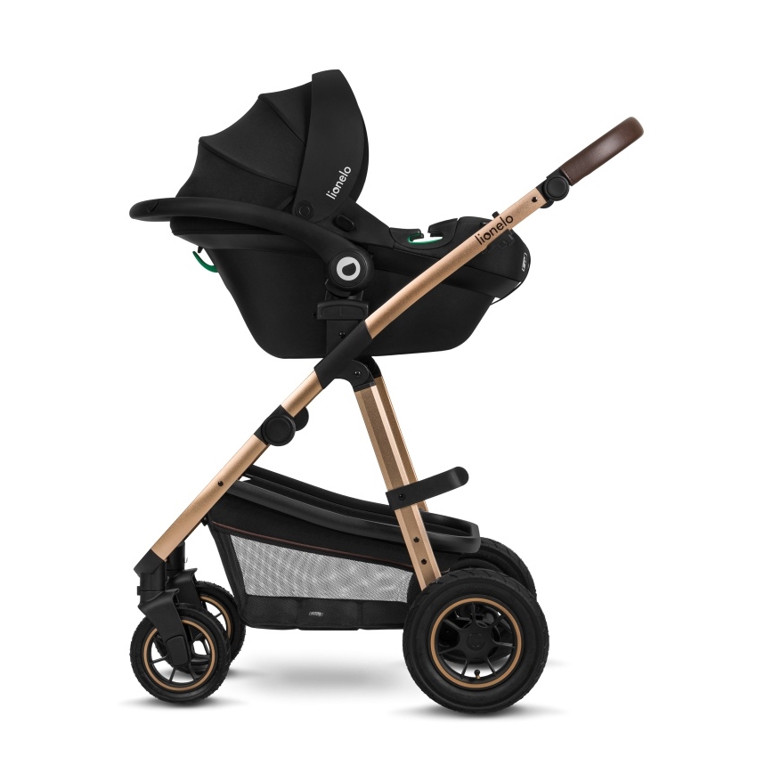 Lionelo - Kombinerad 3-i-1 barnvagn AMBER Black Onyx
