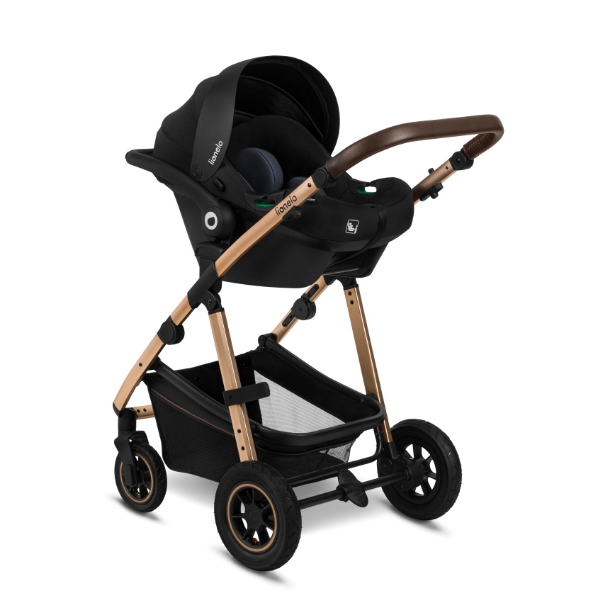 Lionelo - Kombinerad 3-i-1 barnvagn AMBER Black Onyx