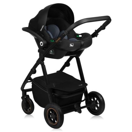 Lionelo - Kombinerad 3-i-1 barnvagn AMBER PLUS Green Forest