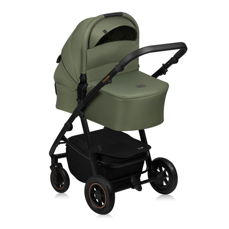 Lionelo - Kombinerad 3-i-1 barnvagn AMBER PLUS Green Forest
