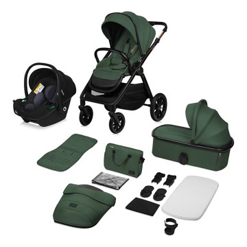 Lionelo - Kombinerad 3-i-1 barnvagn LAYLA Green Forest