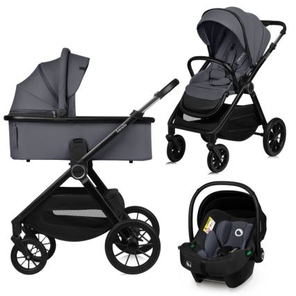 Lionelo - Kombinerad 3-i-1-barnvagn LAYLA Grey Stone