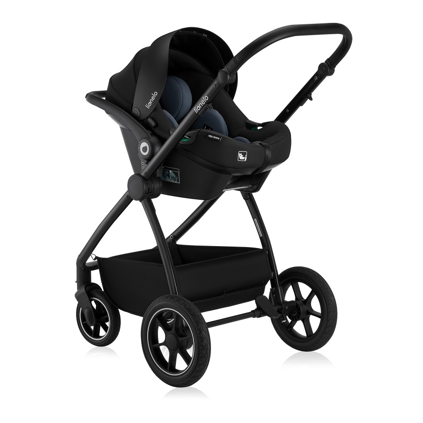 Lionelo - Kombinerad 3-i-1 barnvagn MERIL Black Onyx