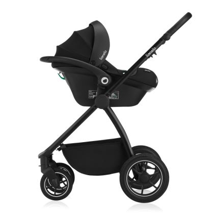 Lionelo - Kombinerad 3-i-1 barnvagn MERIL Black Onyx