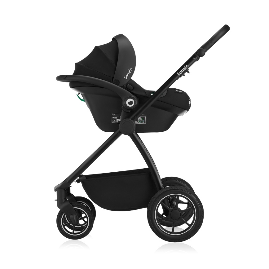 Lionelo - Kombinerad 3-i-1 barnvagn MERIL Black Onyx