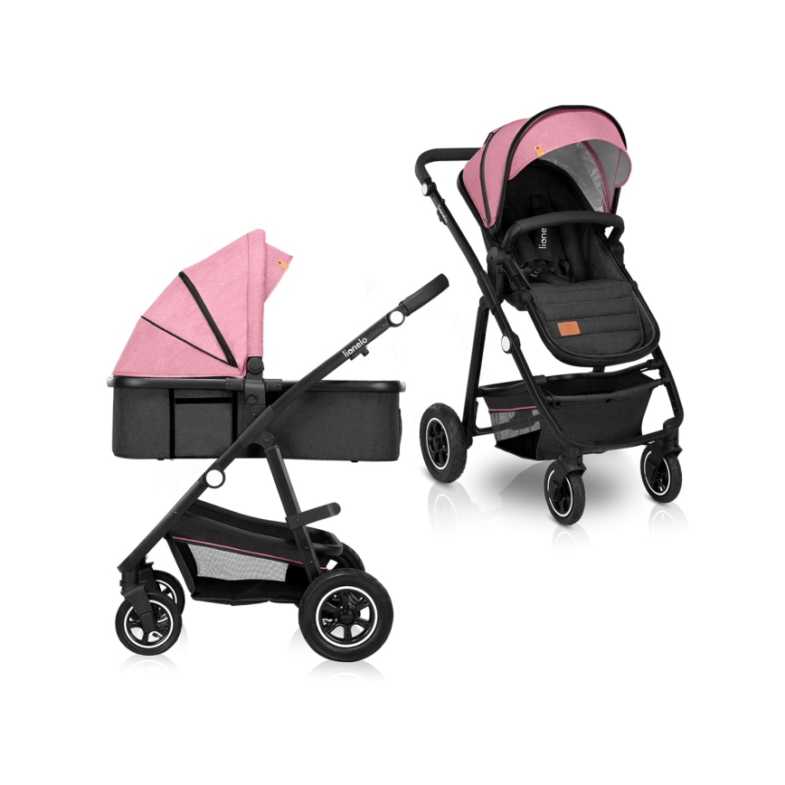 Lionelo - Kombinerad barnvagn 2 i 1 AMBER Pink Rose