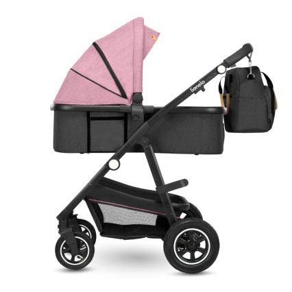 Lionelo - Kombinerad barnvagn 2 i 1 AMBER Pink Rose