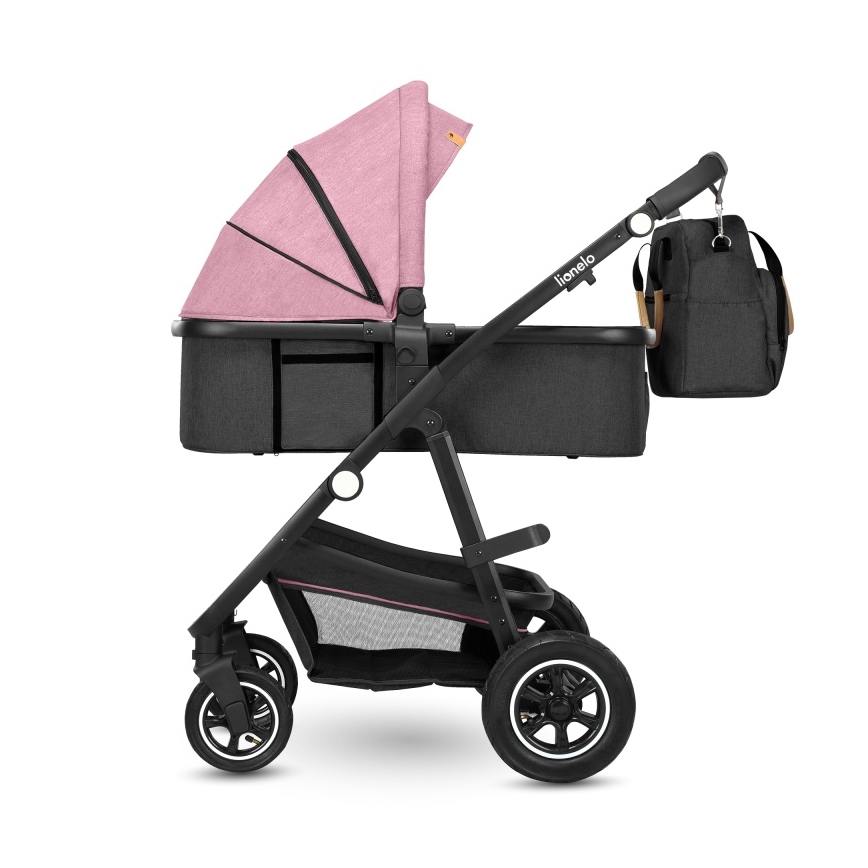 Lionelo - Kombinerad barnvagn 2 i 1 AMBER Pink Rose