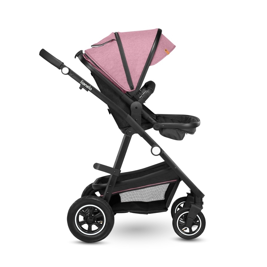 Lionelo - Kombinerad barnvagn 2 i 1 AMBER Pink Rose
