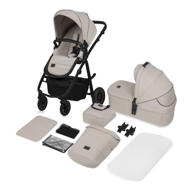 Lionelo - Kombinerad barnvagn 2-i-1 AMBER PLUS Beige Sand