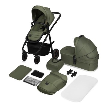 Lionelo - Kombinerad barnvagn 2-i-1 AMBER PLUS Green Forest