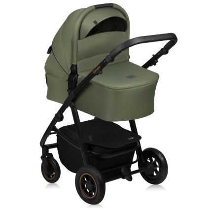 Lionelo - Kombinerad barnvagn 2-i-1 AMBER PLUS Green Forest