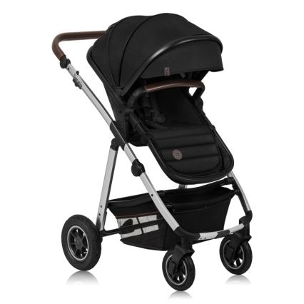 Lionelo - Kombinerad barnvagn 2-i-1 AMBER Svart Silver