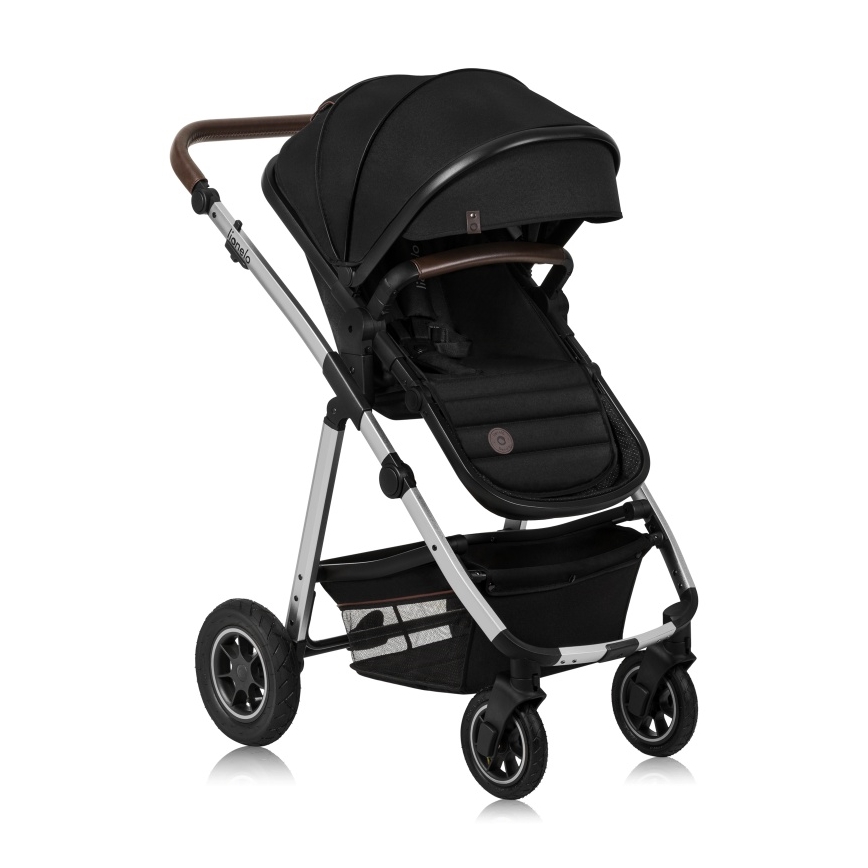 Lionelo - Kombinerad barnvagn 2-i-1 AMBER Svart Silver