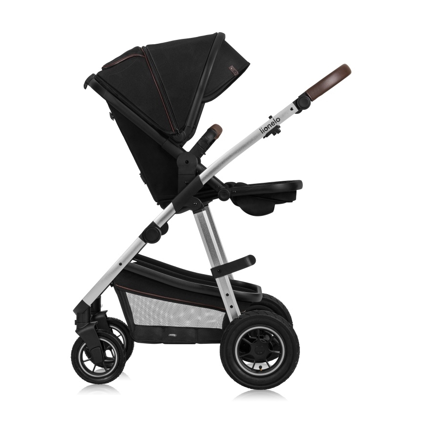 Lionelo - Kombinerad barnvagn 2-i-1 AMBER Svart Silver