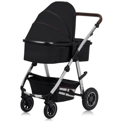 Lionelo - Kombinerad barnvagn 2-i-1 AMBER Svart Silver