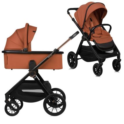 Lionelo - Kombinerad barnvagn 2-i-1 LAYLA Rostbrun