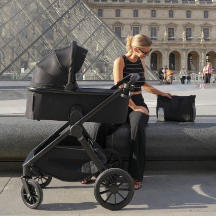 Lionelo - Kombinerad barnvagn 2-i-1 LAYLA Svart Onyx