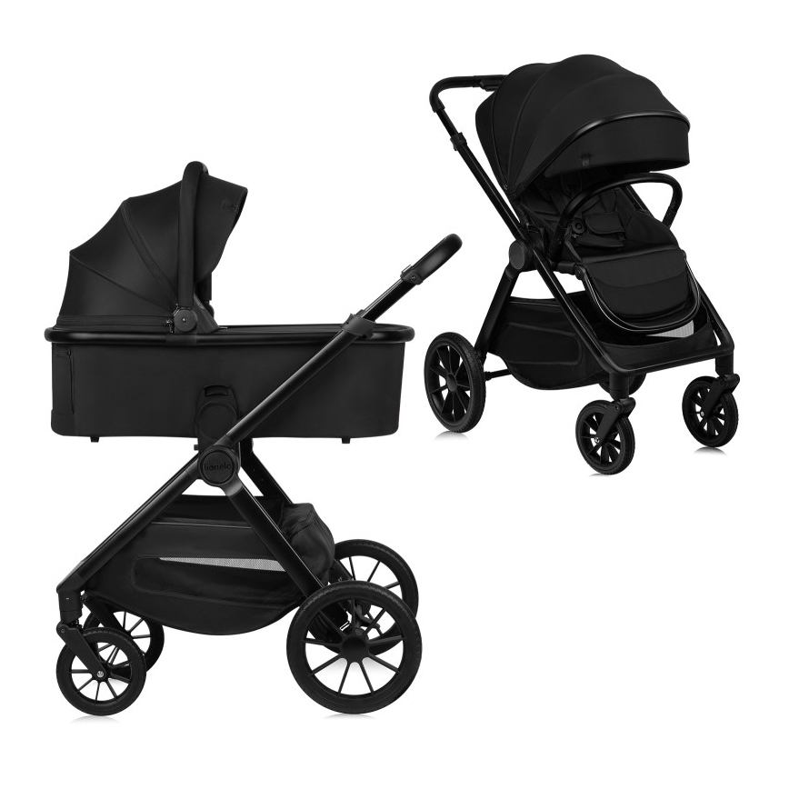 Lionelo - Kombinerad barnvagn 2-i-1 LAYLA Svart Onyx