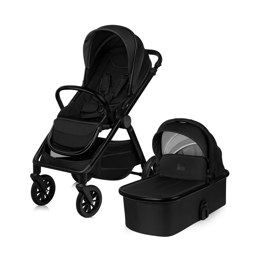 Lionelo - Kombinerad barnvagn 2-i-1 LAYLA Svart Onyx